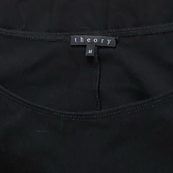 THEORY | Women’s Pryor Kalion Zipper Sleeve Shift Mini Dress Solid Black Size M - Picture 7 of 8